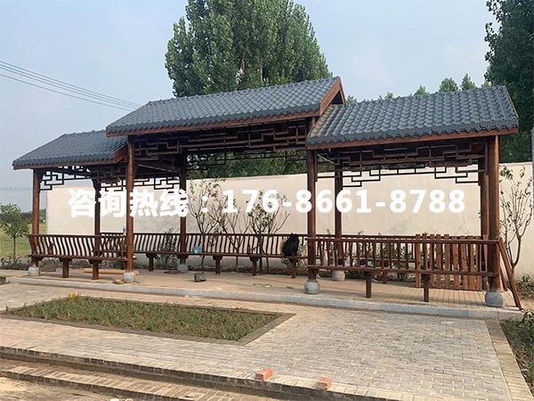 濟(jì)南防腐木 復(fù)古長廊 案例展示